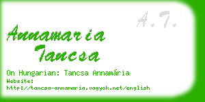annamaria tancsa business card